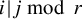 i vertical bar j mod r