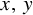 x comma y