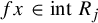 f x element of int upper R Subscript j