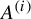 upper A Superscript left parenthesis i right parenthesis