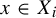 x element of upper X Subscript i