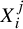 upper X Subscript i Superscript j