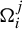 normal upper Omega Subscript i Superscript j