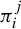 pi Subscript i Superscript j