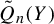 ModifyingAbove upper Q With tilde Subscript n Baseline left parenthesis upper Y right parenthesis