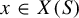x element of upper X left parenthesis upper S right parenthesis