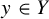 y element of upper Y