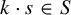 k dot s element of upper S