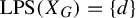 upper L upper P upper S left parenthesis upper X Subscript upper G Baseline right parenthesis equals StartSet d EndSet