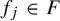 f Subscript j Baseline element of upper F