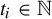 t Subscript i Baseline element of double struck upper N