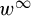 w Superscript infinity