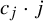 c Subscript j Baseline dot j