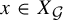 x element of upper X Subscript script upper G