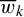 w overbar Subscript k