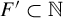 upper F prime subset of double struck upper N