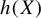 h left parenthesis upper X right parenthesis