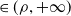 element of left parenthesis rho comma plus normal infinity right parenthesis