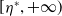 left bracket eta Superscript asterisk Baseline comma plus normal infinity right parenthesis