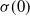 sigma left parenthesis 0 right parenthesis