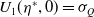 upper U 1 left parenthesis eta Superscript asterisk Baseline comma 0 right parenthesis equals sigma Subscript upper Q
