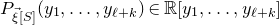 upper P Subscript ModifyingAbove xi With right arrow left bracket upper S right bracket Baseline left parenthesis y 1 comma ellipsis comma y Subscript script l plus k Baseline right parenthesis element of double struck upper R left bracket y 1 comma ellipsis comma y Subscript script l plus k Baseline right bracket
