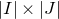 StartAbsoluteValue upper I EndAbsoluteValue times StartAbsoluteValue upper J EndAbsoluteValue