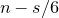 n minus s divided by 6