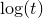 log left parenthesis t right parenthesis