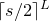 left ceiling s divided by 2 right ceiling Superscript upper L