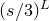 left parenthesis s divided by 3 right parenthesis Superscript upper L