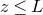 z less than or equals upper L