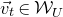 ModifyingAbove v With right arrow Subscript t Baseline element of script upper W Subscript upper U