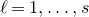 script l equals 1 comma ellipsis comma s