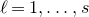 script l equals 1 comma ellipsis comma s