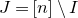 upper J equals left bracket n right bracket minus upper I