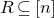 upper R subset of or equal to left bracket n right bracket