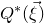 upper Q Superscript asterisk Baseline left parenthesis ModifyingAbove xi With right arrow right parenthesis