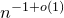 n Superscript negative 1 plus o left parenthesis 1 right parenthesis