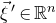 ModifyingAbove xi With right arrow prime element of double struck upper R Superscript n