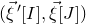 left parenthesis ModifyingAbove xi With right arrow prime left bracket upper I right bracket comma ModifyingAbove xi With right arrow left bracket upper J right bracket right parenthesis