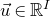 ModifyingAbove u With right arrow element of double struck upper R Superscript upper I