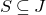 upper S subset of or equal to upper J