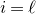 i equals script l