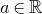 a element of double struck upper R