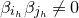 beta Subscript i Sub Subscript h Baseline beta Subscript j Sub Subscript h Baseline not equals 0