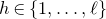 h element of StartSet 1 comma ellipsis comma script l EndSet