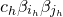 c Subscript h Baseline beta Subscript i Sub Subscript h Baseline beta Subscript j Sub Subscript h
