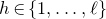 h element of StartSet 1 comma ellipsis comma script l EndSet
