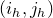 left parenthesis i Subscript h Baseline comma j Subscript h Baseline right parenthesis